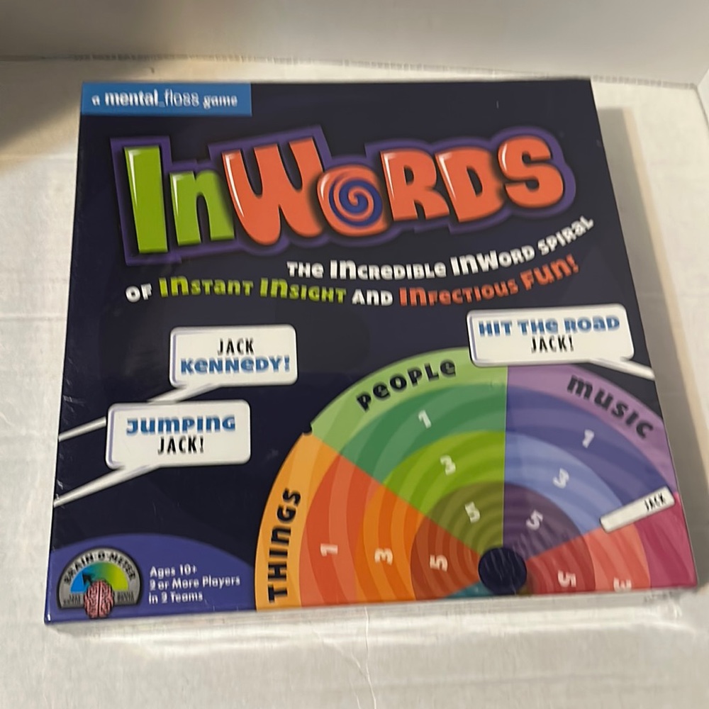 InWords Board Game A Mental Floss Game Word Game 2 or More Players Ages 10+ NEW